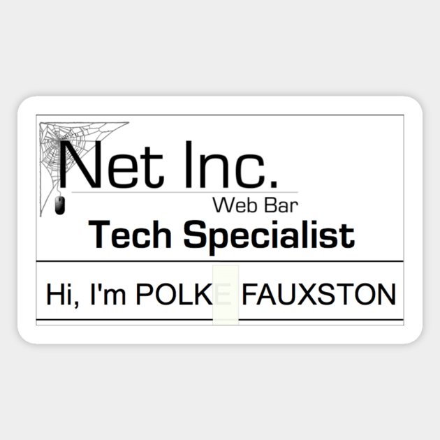 Polk's Nametag Sticker by Swift Art